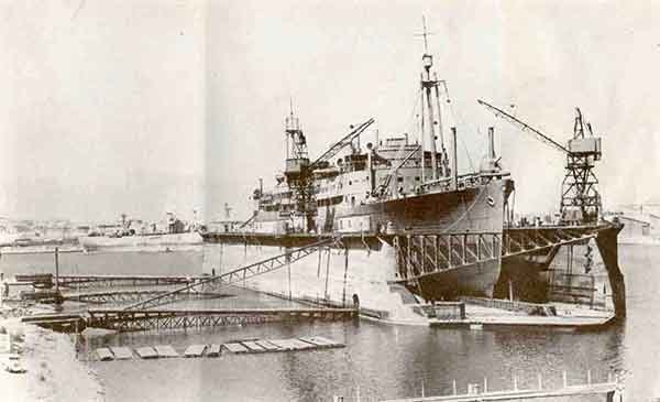 Floating Dock during WWII at the State Dockyard