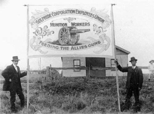 1914 - 1918 Sulphide Employees banner
