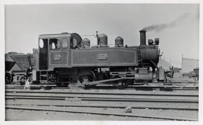 Loco 20 at Wharf with Coal Wagons. 4.3.57
 Scrapped 1960