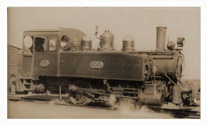 Old Steam Loco Number 13 side tracked. Scrapped 1961
Porter No 6414- 19

