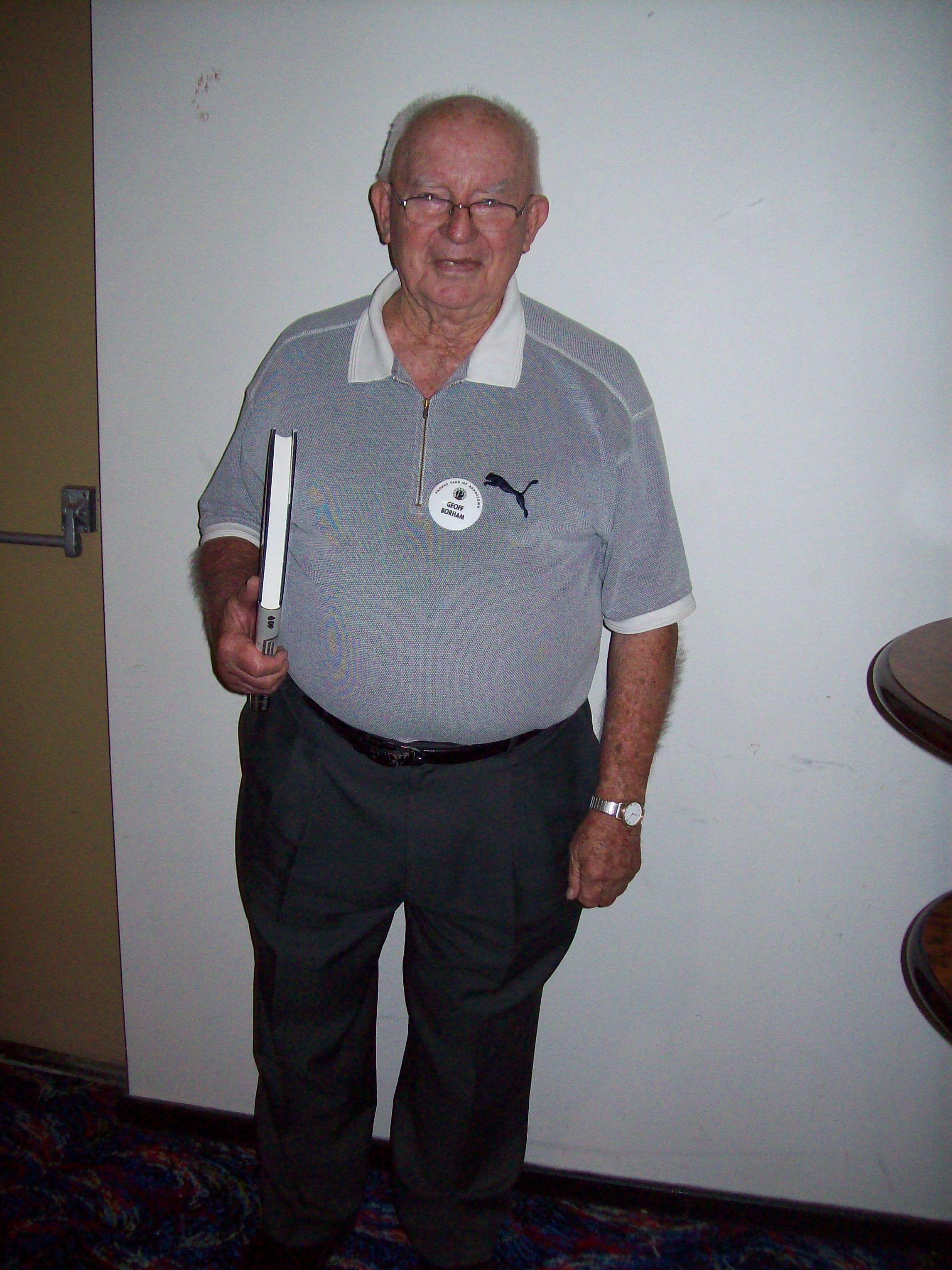 Doug, Newcastle BHP Office, Doug is a member of Adamstown Probus Club, 
this "Man of Steel" is 90 years old.