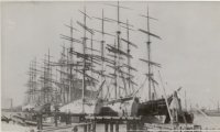 Sailing Ships moored at Stockton