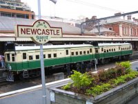 "Tin Hare” rail motor rides between Newcastle and Civic Stations on the day.